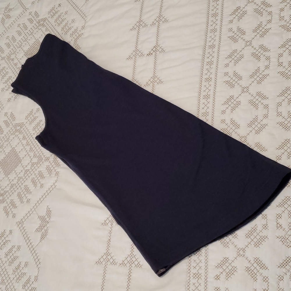 Eddie Bauer Navy cotton tank w/lace deatil (xs) - Picture 4 of 4